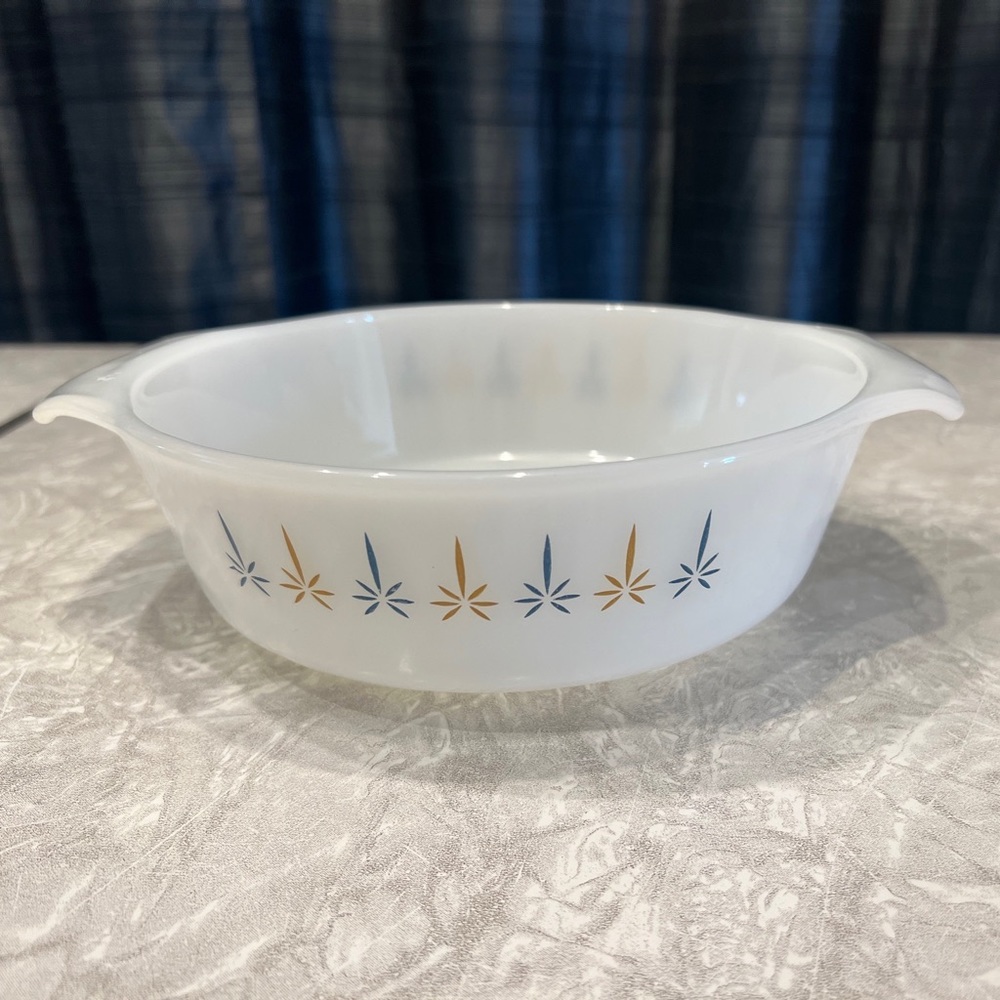 Vintage ANCHOR HOCKING Fire King #436 Retro Candle Glow Casserole Dish